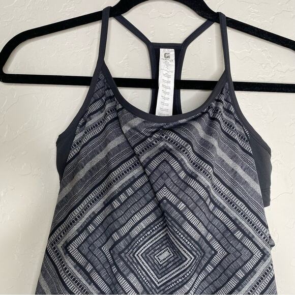 Fabletics Gray Norwalk Diamond 2-in-1 Tank Top XS - Picture 2 of 8